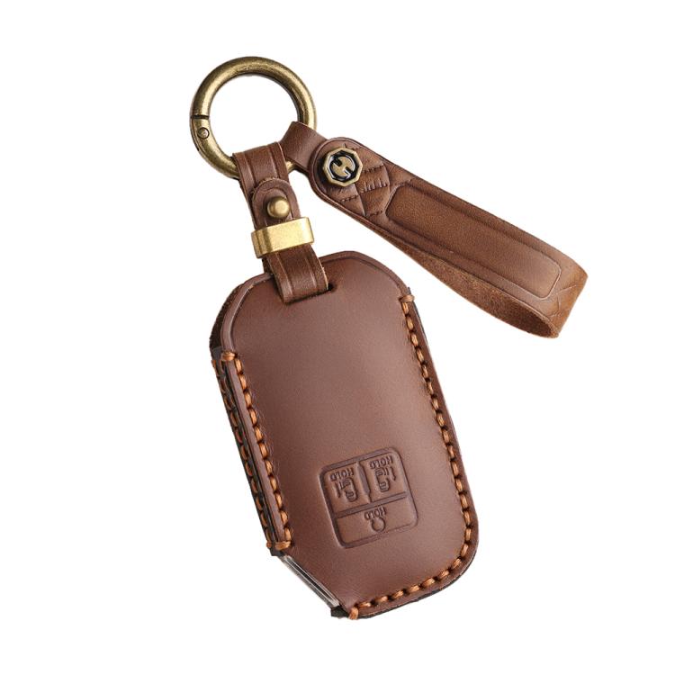For Kia Carnival Hallmo B087 Crazy Horse Cowhide Car Key Protection Cover