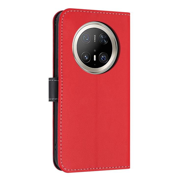 For Huawei Mate 70 Pro+ Metal Bow Leather Phone Case with Hand Strap