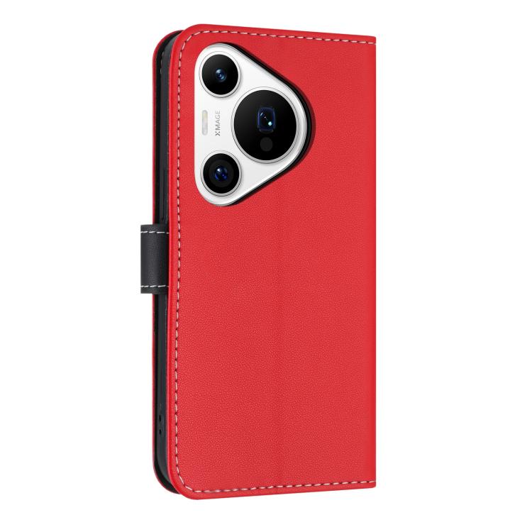 For Huawei Pura 70 Metal Bow Leather Phone Case with Hand Strap