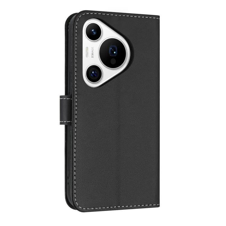 For Huawei Pura 70 Metal Bow Leather Phone Case with Hand Strap