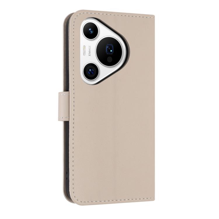 For Huawei Pura 70 Metal Bow Leather Phone Case with Hand Strap