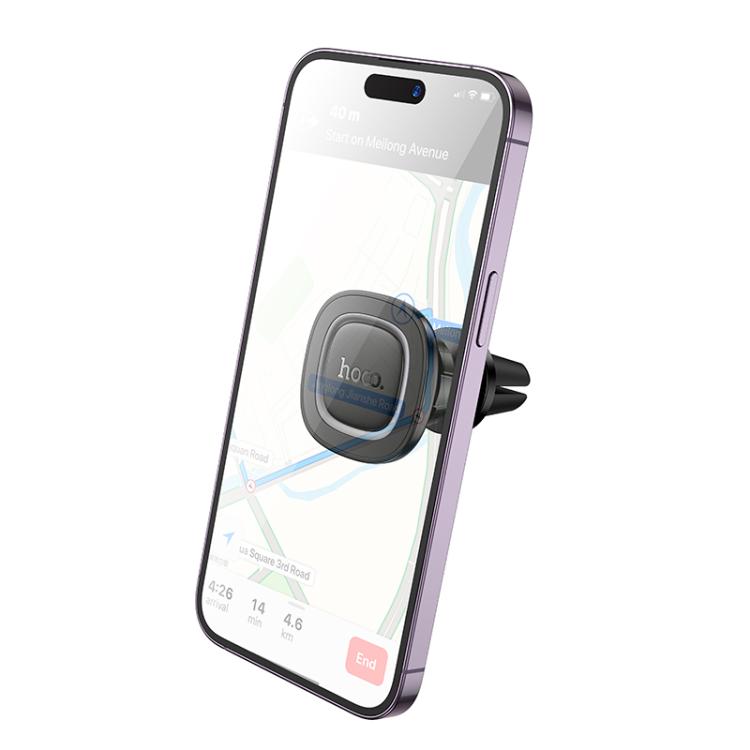 hoco H72 Crown Air Outlet Magnetic Car Phone Holder - Black Grey