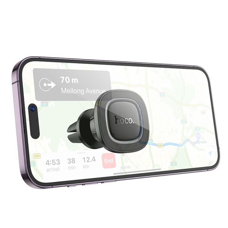hoco H72 Crown Air Outlet Magnetic Car Phone Holder - Black Grey
