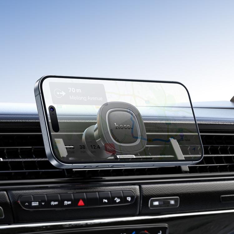 hoco H72 Crown Air Outlet Magnetic Car Phone Holder - Black Grey
