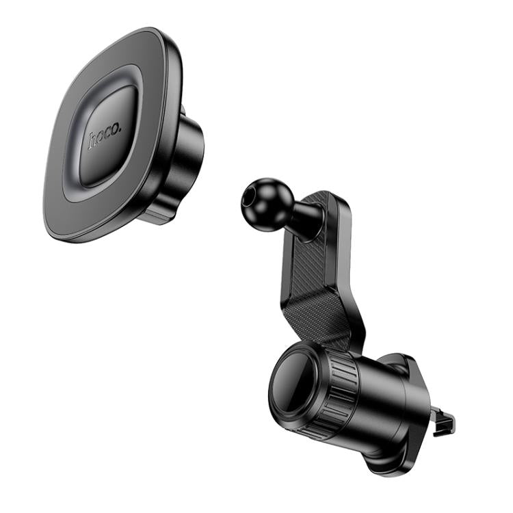 hoco H74 Crown Air Outlet Ring Magnetic Car Phone Holder - Black Grey