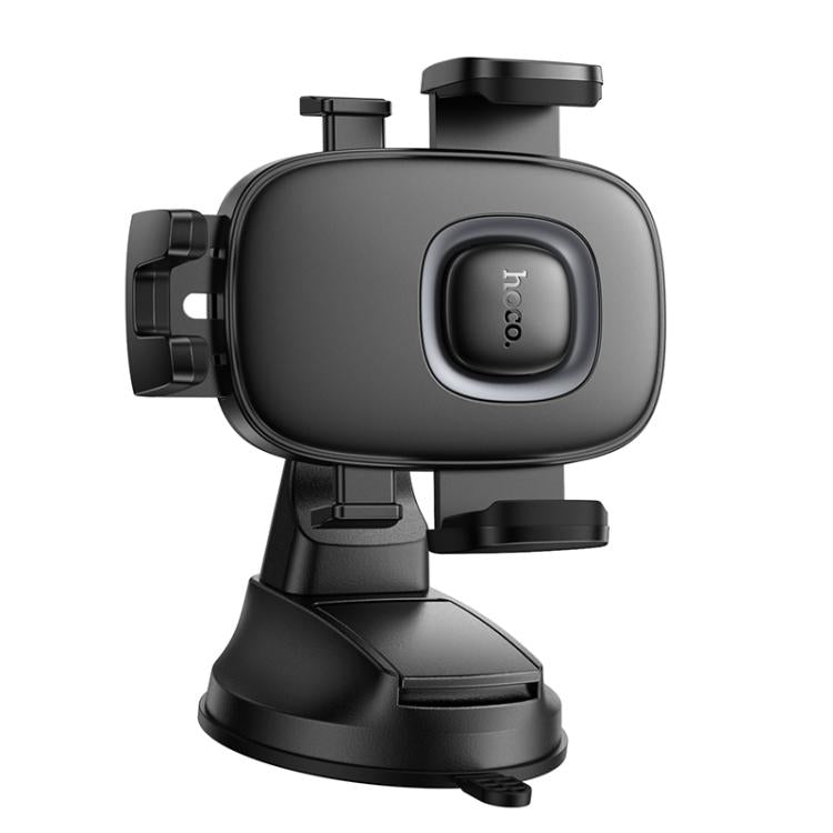 hoco H76 Crown Center Console One-button Car Phone Holder - Black Grey