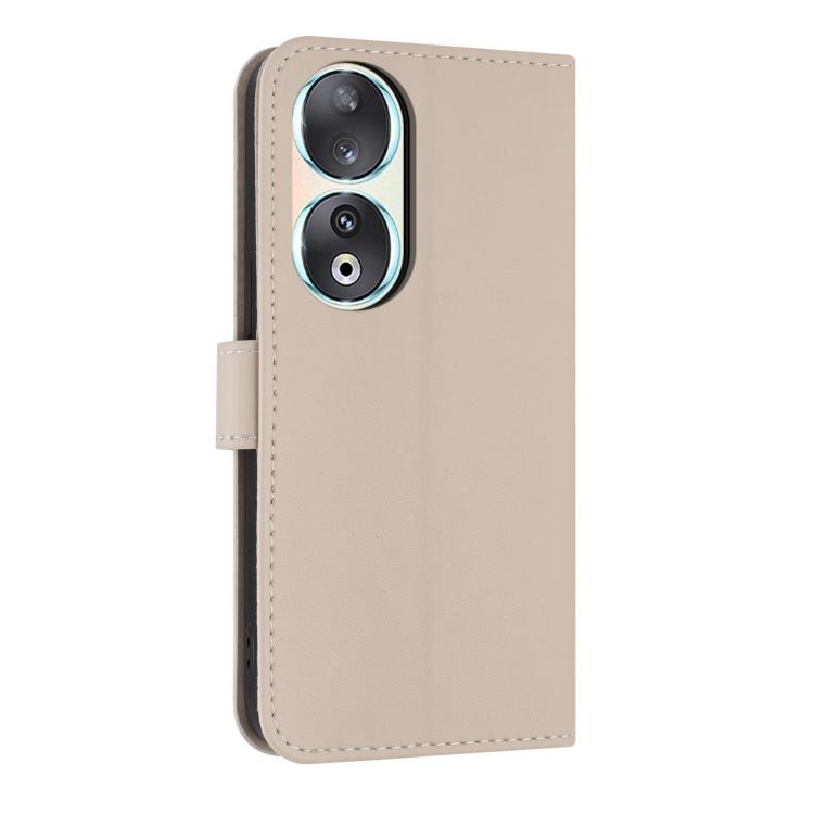 For Honor 90 5G Metal Bow Leather Phone Case with Hand Strap