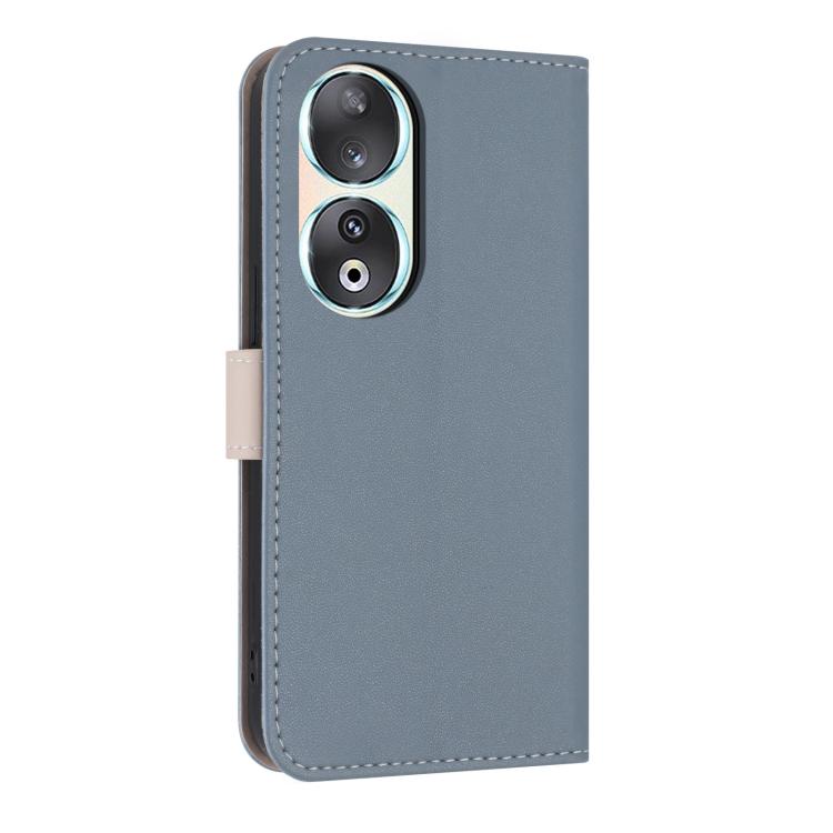 For Honor 90 5G Metal Bow Leather Phone Case with Hand Strap