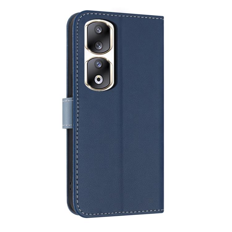 For Honor 90 Pro 5G Metal Bow Leather Phone Case with Hand Strap