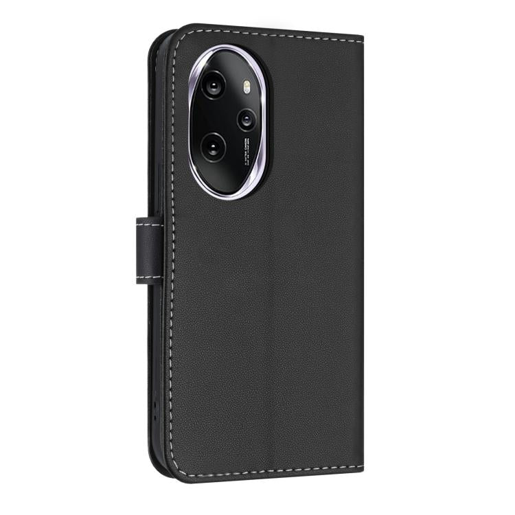 For Honor 100 Pro 5G Metal Bow Leather Phone Case with Hand Strap