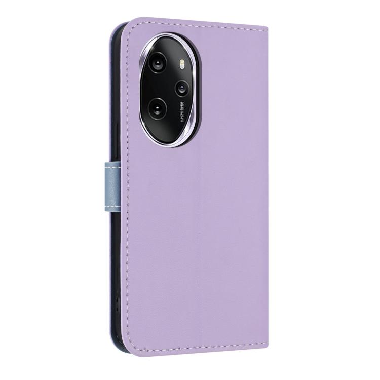 For Honor 100 Pro 5G Metal Bow Leather Phone Case with Hand Strap