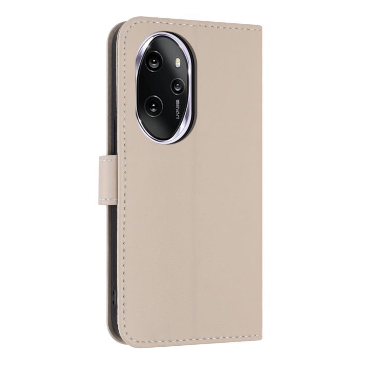 For Honor 100 Pro 5G Metal Bow Leather Phone Case with Hand Strap