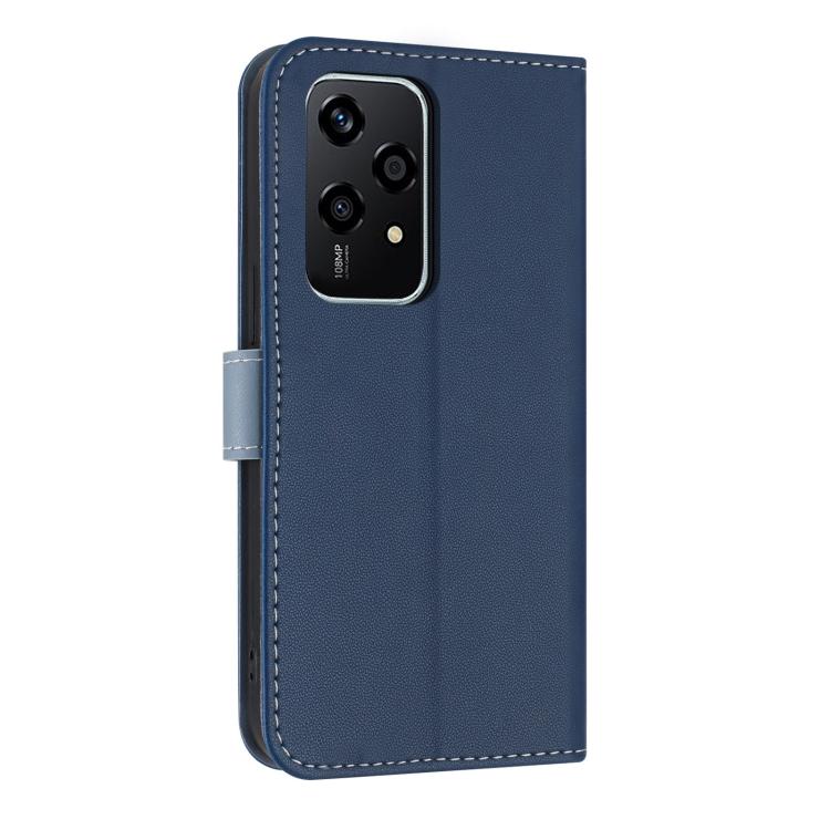 For Honor 200 Lite Global Metal Bow Leather Phone Case with Hand Strap