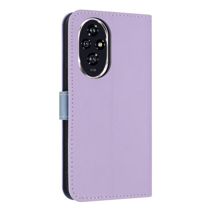For Honor 200 Pro Metal Bow Leather Phone Case with Hand Strap
