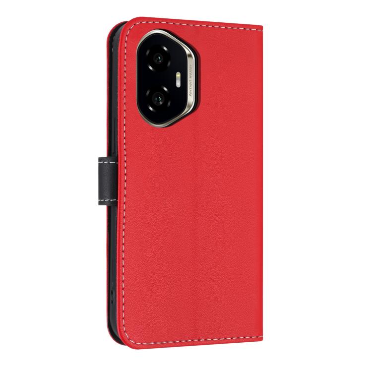 For Honor 300 5G Metal Bow Leather Phone Case with Hand Strap