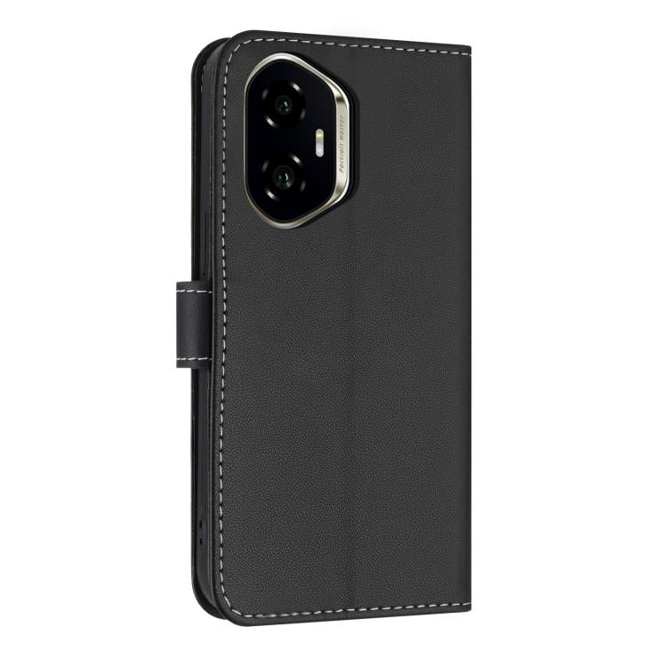 For Honor 300 5G Metal Bow Leather Phone Case with Hand Strap