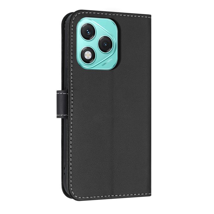 For Honor 400 Lite Global Metal Bow Leather Phone Case with Hand Strap