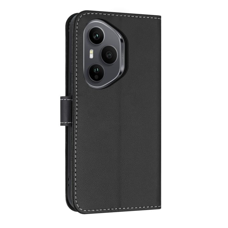 For Honor 400 Pro 5G Global Metal Bow Leather Phone Case with Hand Strap