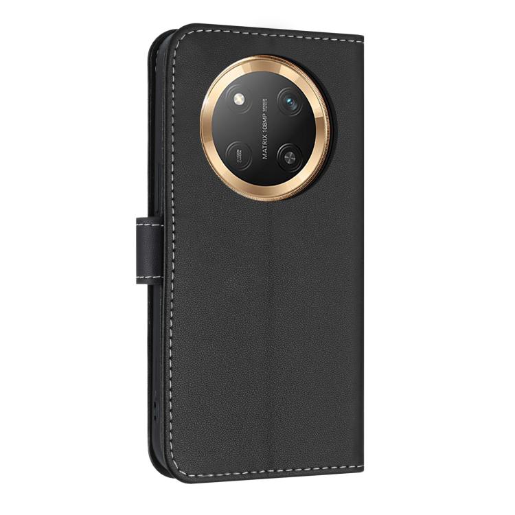 For Honor X9c 5G Global Metal Bow Leather Phone Case with Hand Strap