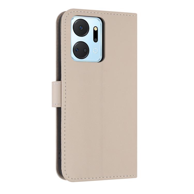 For Honor X7a 4G Metal Bow Leather Phone Case with Hand Strap