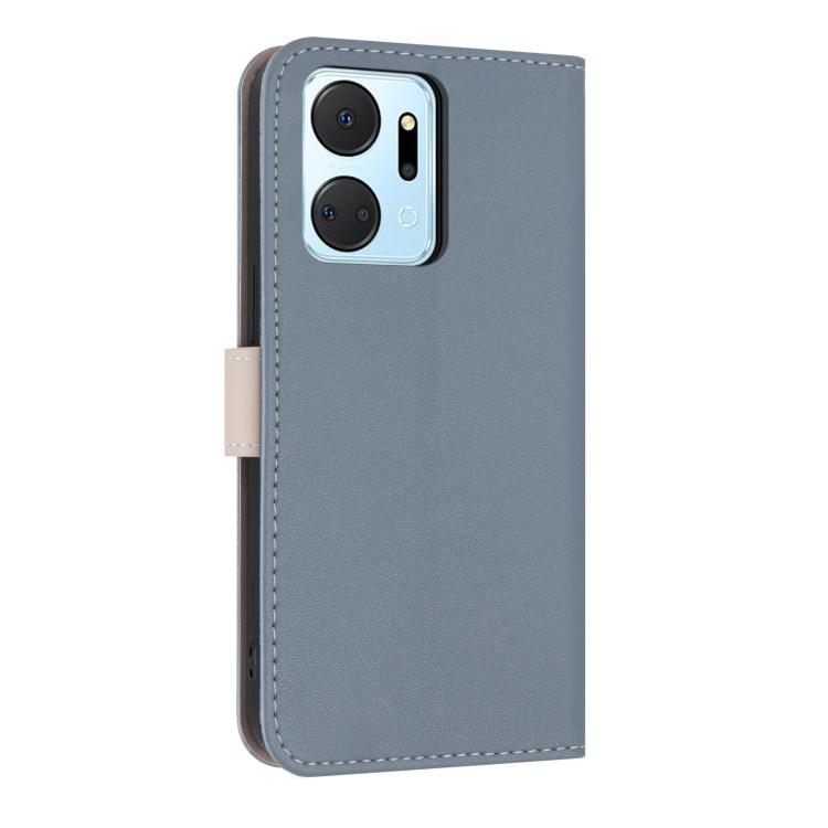 For Honor X7a 4G Metal Bow Leather Phone Case with Hand Strap