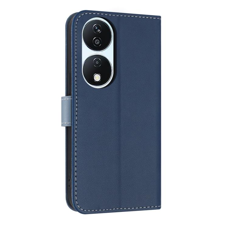 For Honor X7b 5G Global Metal Bow Leather Phone Case with Hand Strap