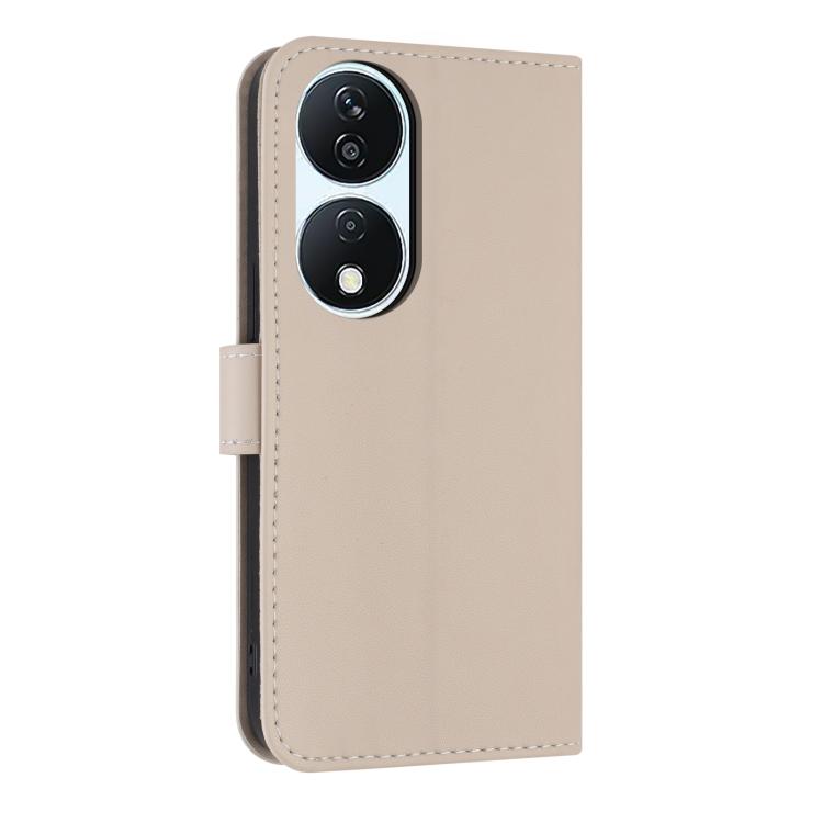 For Honor X7b 5G Global Metal Bow Leather Phone Case with Hand Strap