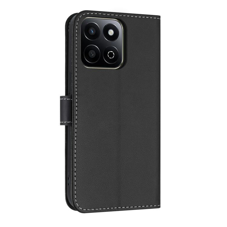 For Honor X7c 4G Global Metal Bow Leather Phone Case with Hand Strap