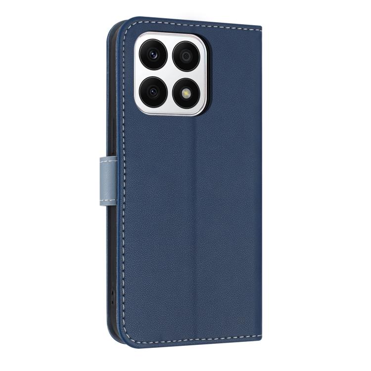 For Honor X8a 5G Global Metal Bow Leather Phone Case with Hand Strap