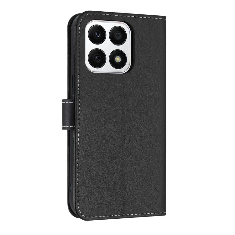 For Honor X8a 5G Global Metal Bow Leather Phone Case with Hand Strap
