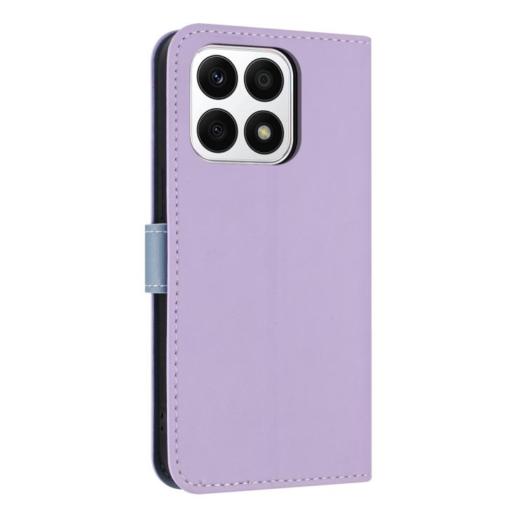 For Honor X8a 5G Global Metal Bow Leather Phone Case with Hand Strap