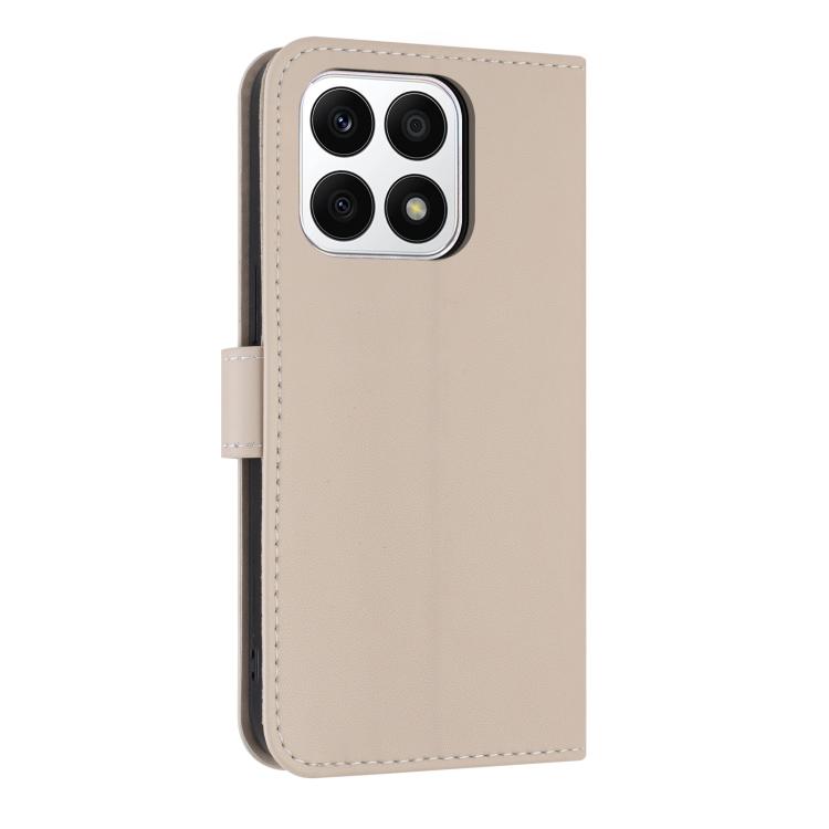 For Honor X8a 5G Global Metal Bow Leather Phone Case with Hand Strap