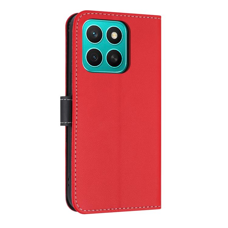 For Honor X8c 4G Global Metal Bow Leather Phone Case with Hand Strap