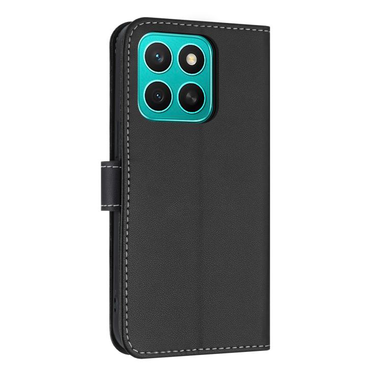 For Honor X8c 4G Global Metal Bow Leather Phone Case with Hand Strap
