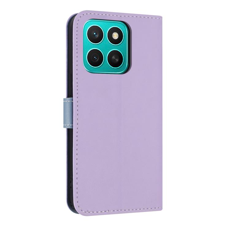 For Honor X8c 4G Global Metal Bow Leather Phone Case with Hand Strap