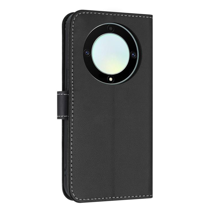 For Honor X9b 5G Global Metal Bow Leather Phone Case with Hand Strap