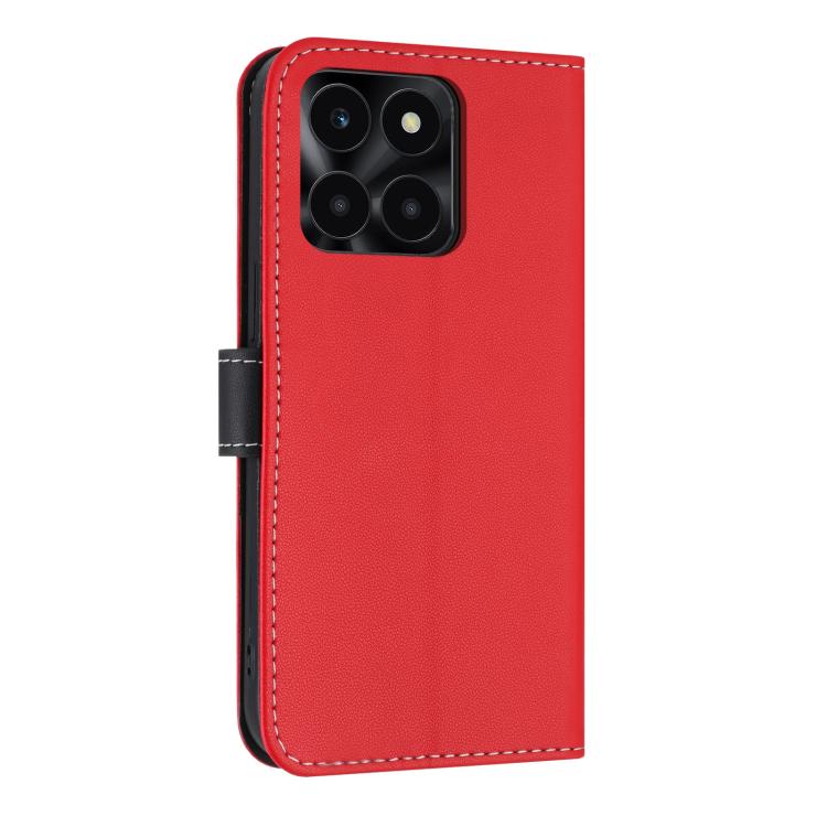 For Honor X6c 4G Metal Bow Leather Phone Case with Hand Strap