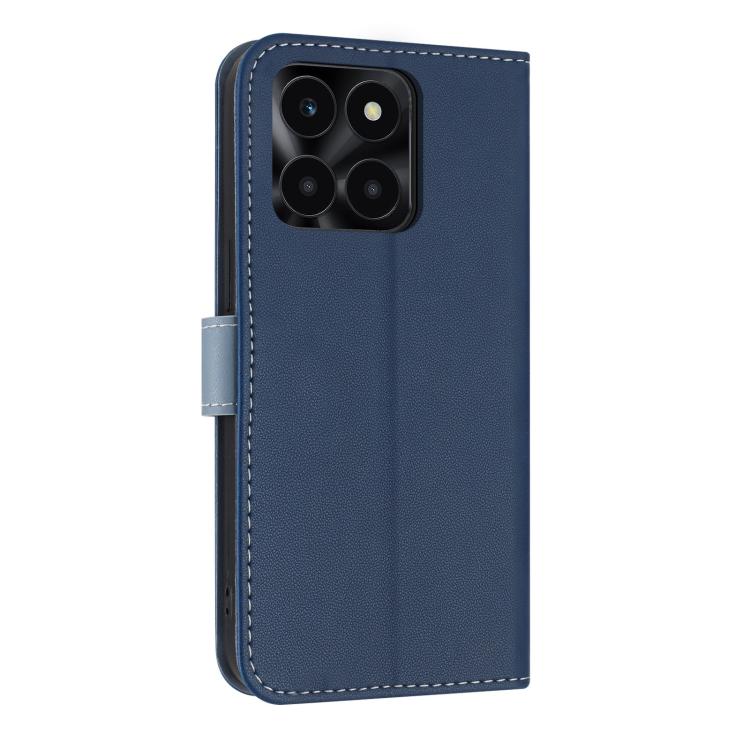 For Honor X6c 4G Metal Bow Leather Phone Case with Hand Strap
