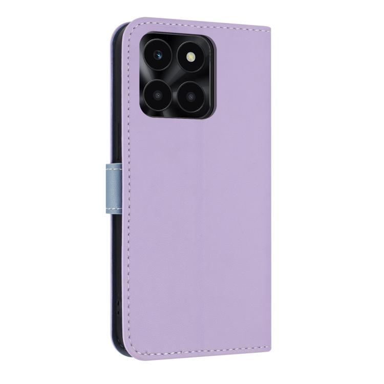 For Honor X6c 4G Metal Bow Leather Phone Case with Hand Strap