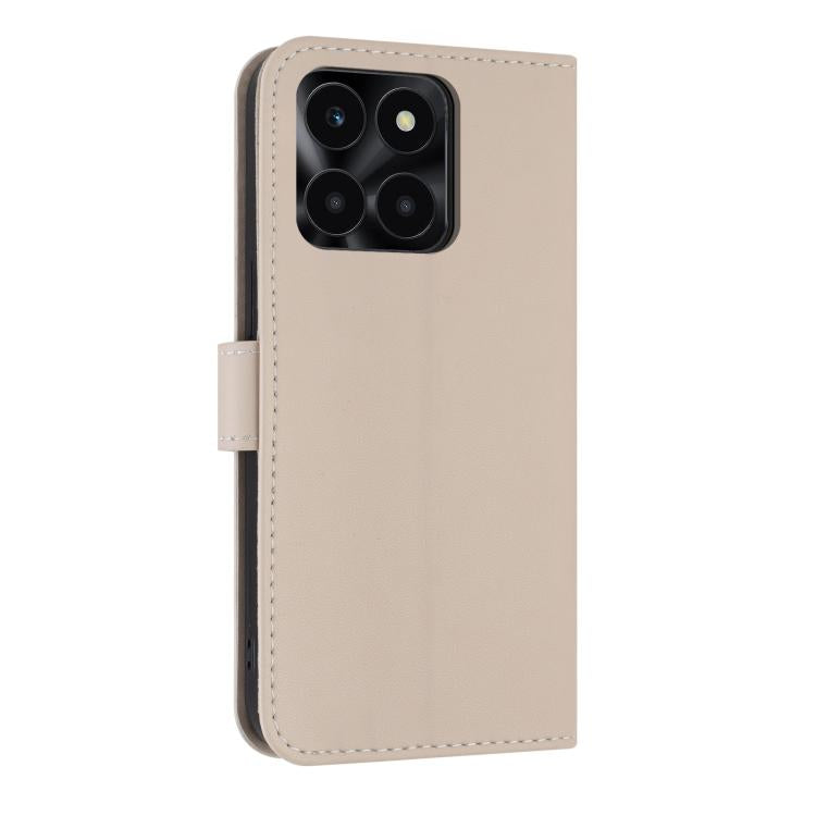 For Honor X6c 4G Metal Bow Leather Phone Case with Hand Strap