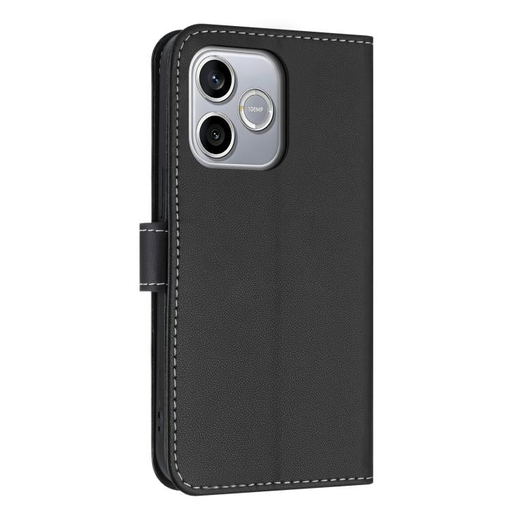 For Honor 600 Lite Global Metal Bow Leather Phone Case with Hand Strap