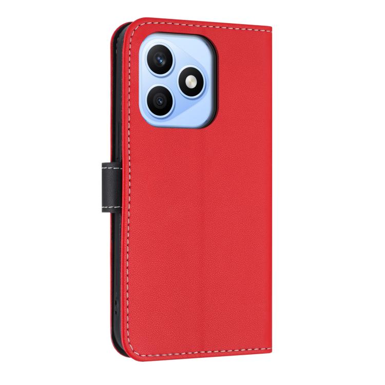 For Honor X8d 4G Global Metal Bow Leather Phone Case with Hand Strap