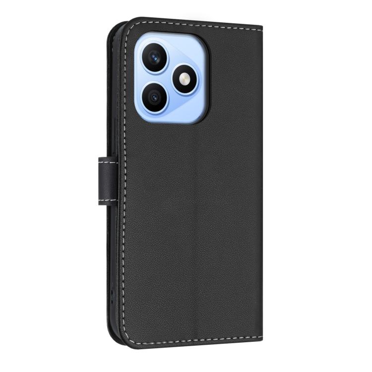For Honor X8d 4G Global Metal Bow Leather Phone Case with Hand Strap