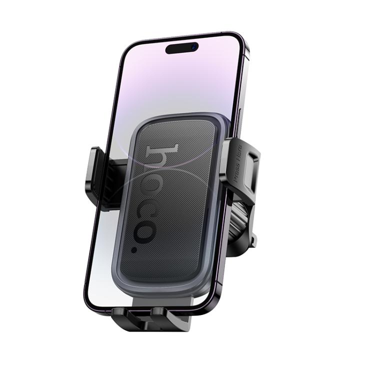 hoco H78 Vista Air Outlet Push-type Car Phone Holder - Black Grey
