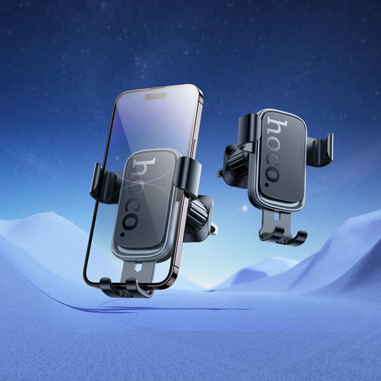 hoco H80 Vista Air Outlet Gravity Car Phone Holder - Black Grey