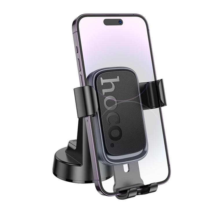hoco H81 Vista Center Console Gravity Car Phone Holder - Black Grey