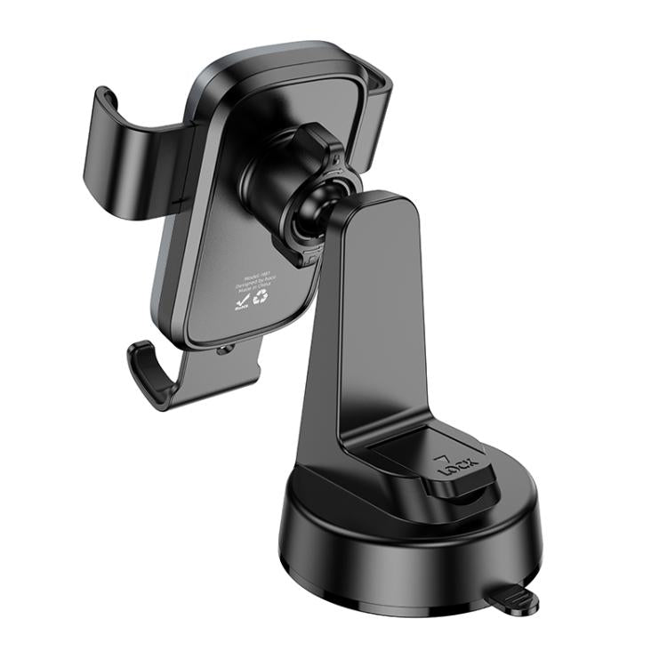 hoco H81 Vista Center Console Gravity Car Phone Holder - Black Grey