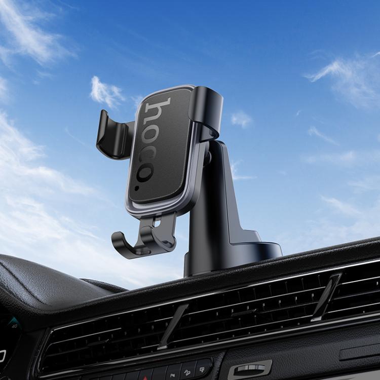 hoco H81 Vista Center Console Gravity Car Phone Holder - Black Grey
