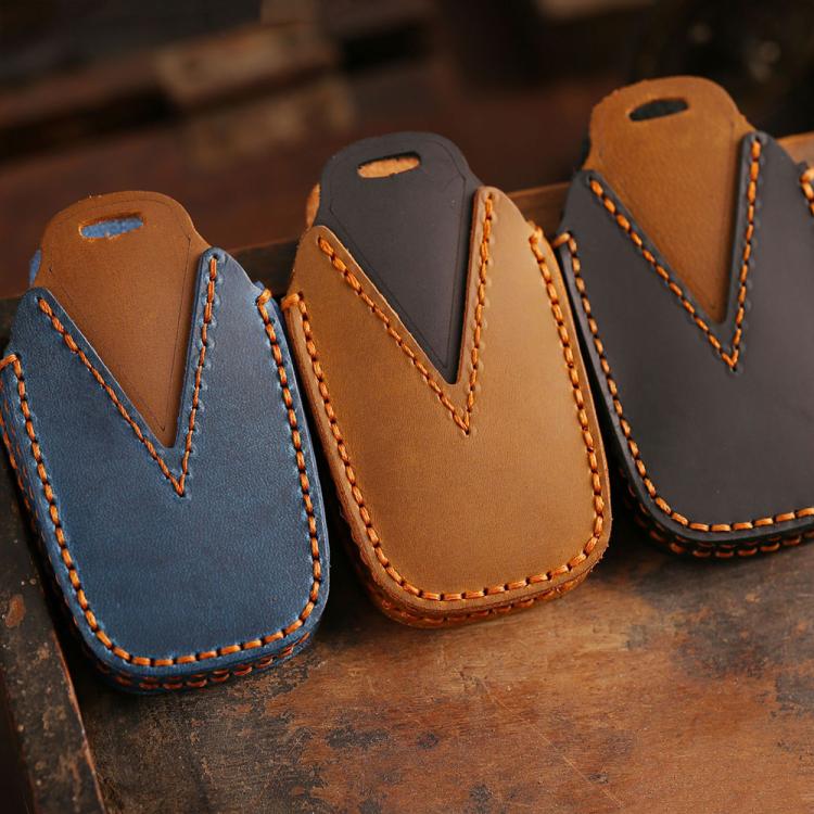 For Toyota Corolla 3-button B111 Crazy Horse Cowhide Car Key Protection Cover