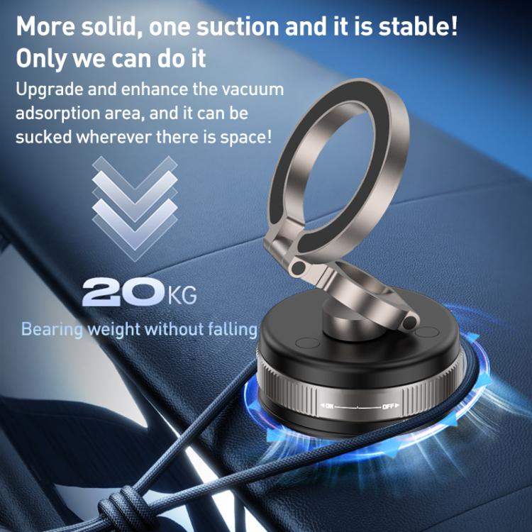 D1X Vacuum Magnetic 360 Degree Rotating Car Holder - Tarnish
